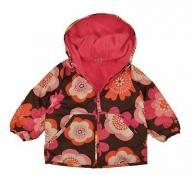 Carter's Infant Girls Brown & Pink Floral Reversible Jacket 12M 18M 24M $48