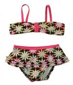 2 Be Real Infant Girls Multi Color Floral Print 2pc Swimsuit Size 12M