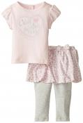 Calvin Klein Infant Girls S/S Pink Top 2pc Skeggings Set Size 0/3M 3/6M $44.50