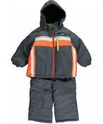 London Fog Infant Boys Grey & Orange 2pc Snowsuit Size 12M