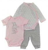 Absorba Infant Girls Bodysuit 3pc Pant Set Size 0/3M 3/6M 6/9M $32