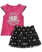 Juicy Couture Baby Girls 2Pc Pink Top & Skooter Set 0/3M 3/6M 6/9M 12M 18M 24M