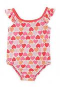 Carters Infant Girls One Piece Heart Print Swimsuit Size 3/6M 6/9M