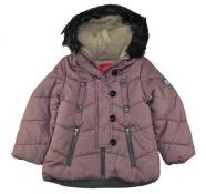 London Fog Girls Burgundy Jacket Coat with Faux Fur Lined Hood Size 4 5/6 6X