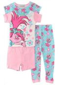 Trolls Little/Big Girls 4pc Snug Fit Pajama Set Size 4 6 8 10 $44