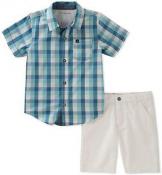 Calvin Klein Infant Boys Woven Shirt & Short Set Size 3/6M 6/9M 12M 18M 24M