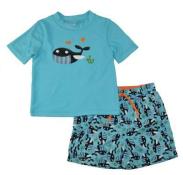 Kiko & Max Infant Boys Blue Rashguard Swim Set Size 3/6M 6/9M 12M 18M 24M