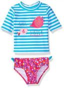 Kiko & Max Infant Girls Turquoise Rashguard Swim Set Size 3/6M 6/9M 12M 18M 24M