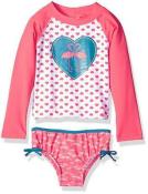 Kiko & Max Infant Girls Coral Rashguard Swim Set Size 3/6M 6/9M 12M 18M 24M
