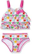Kiko & Max Infant Girls Ruffle Top Bikini Swimsuit Size 3/6M 6/9M 12M 18M 24M