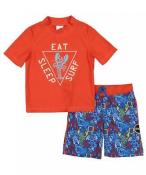 Skechers Boys Red & Blue Two-Piece Rashguard Swim Set Size 2T 3T 4T 4 5 6 7