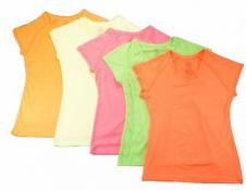 Aviva Women's Five-Pack Neon Color Dry Fit Active Tops Size S M L XL