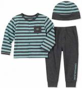 Calvin Klein Infant Boys Mint 3pc Set W/Hat Size 0/3M 3/6M 6/9M 12M 18M 24M $45