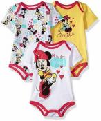 Disney Baby Girls Minnie Mouse 3 Pack Bodysuits Size 12M 18M 24M