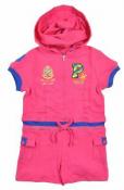 Beverly Hills Polo Girls Pink Fresh Hooded Romper Size 5/6 $34