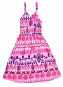 Chillipop Girls Pink & Multi-Color Floral V-Neck Stretch Dress Size 4