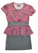 Chillipop Girls Pink & Gray Animal Print Dress Size 3T 4T 4 5/6 6X