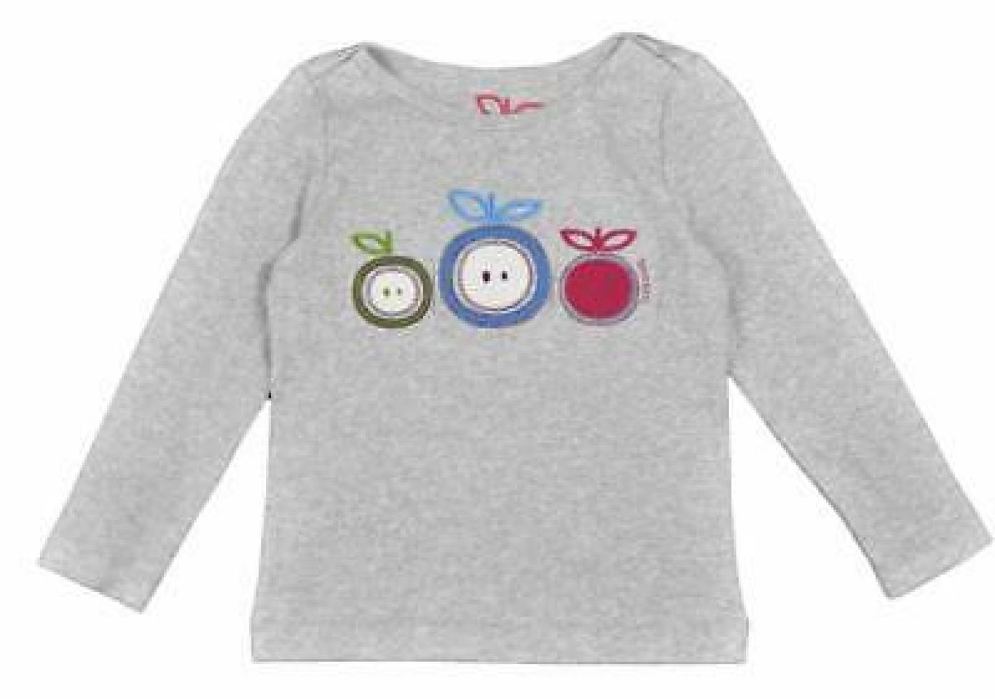 Sprocket Girls L/S Heather Gray Apple Top Size 5 $18
