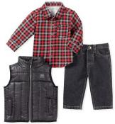 Calvin Klein Boys Black Puffer Vest 3pc Pant Set Size 2T 3T 4T 4 5 6 7 $89.50