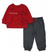 Calvin Klein Infant Boys Red Sweatshirt & Jogger Set Size 3/6M 6/9M 12M 18M 24M