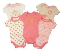 Juicy Couture Infant Girls Pink Gold Hearts 5pc Bodysuit Set Size 0/3M 3/6M 6/9M