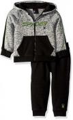 Spyder Boys Gray & Black 2pc Fleece Sweatsuit Size 2T 3T 4T 4 5 6 7