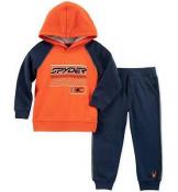Spyder Infant Boys Orange & Navy 2pc Fleece Sweatsuit Size 12M 18M 24M $50
