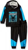 Spyder Infant Boys Black & Cyan Blue 2pc Fleece Sweatsuit Size 12M 18M 24M $50