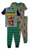 Lego Jurassic World Boys Green & Gray 4pc Pajama Set Size 4 6 8 10