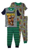 Lego Jurassic World Boys Green & Gray 4pc Pajama Set Size 4 6 8 10