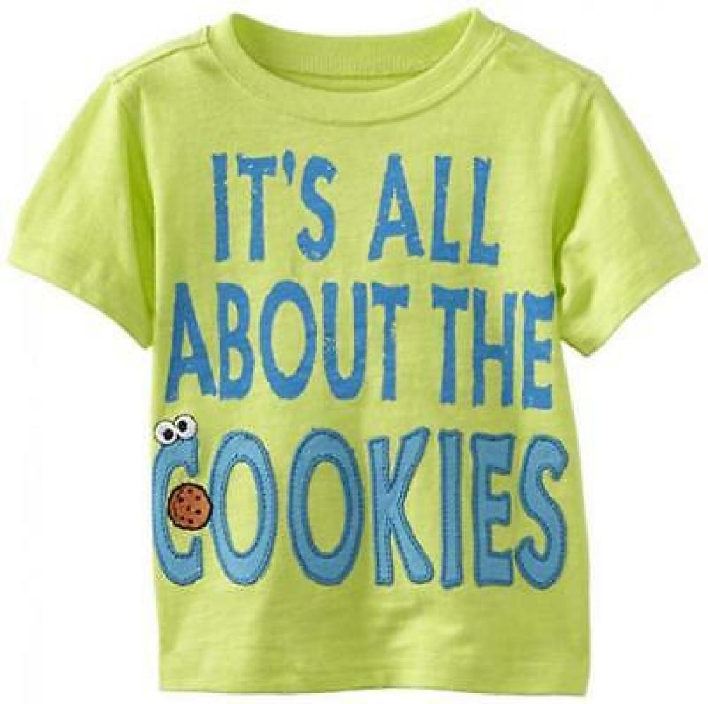 Sesame Street Infant Boys Cookie Monster Lime Top Size 12M 18M 24M