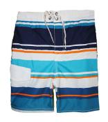 Osh Kosh B'gosh Boys White & Blue Striped Swim Short  Size 4 5 6 7 $28