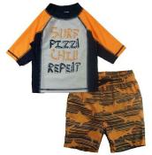 P.S. from Aeropostale Boys Surf Pizza Rashguard Swim Set Size 2T 3T 4T 4 5 6 7