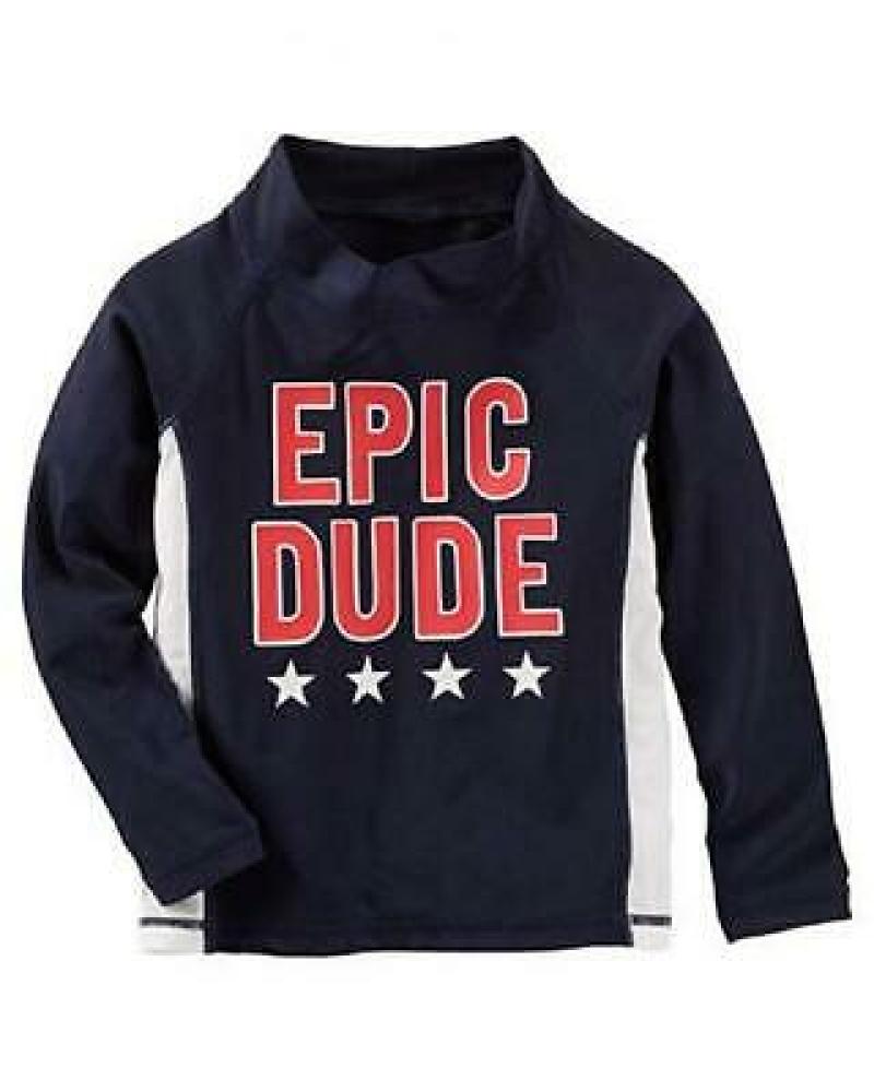 Osh Kosh B'gosh Toddler Boys' L/S Epic Dude Rashguard Top Size 2T 3T 4T