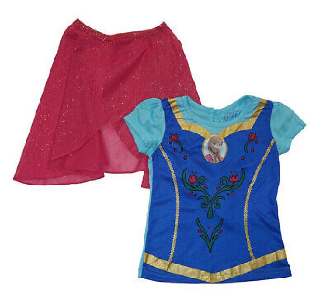 Frozen Toddler Girls' Anna T-Shirt With Capelet Size 2T 3T 4T