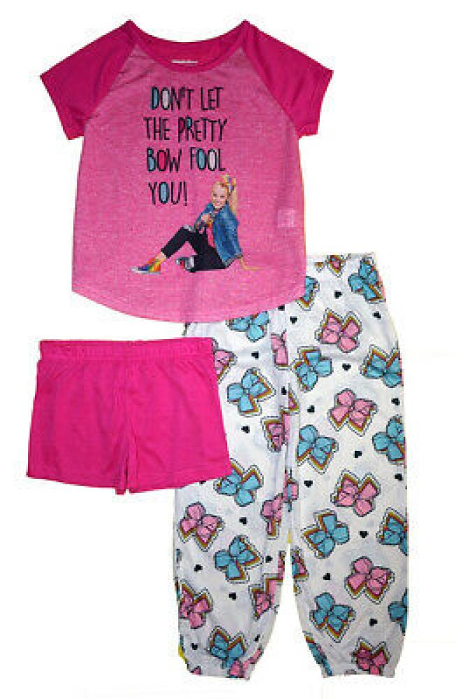 Jojo Siwa Girls S S 3pc Pajama Pant Set Size 6 8 10 12 40