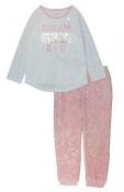 DKNY Big Girls Pink & Gray 2pc Pajama Pant Set Size 7 8/10 12 14/1+