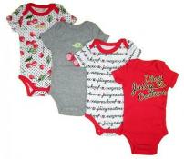 Juicy Couture Infant Girls Logo 4 Pack Bodysuits Size 0/3M 3/6M 6/9M $48
