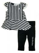 Calvin Klein Infant Girls Striped Tunic 2pc Legging Set Size 3/6M 6/9M 12M 18M 2