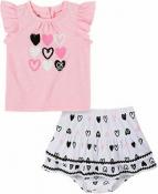 Calvin Klein Infant Girls S/S Top 2pc Scooter Size 3/6M 6/9M 12M 18M