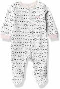 Calvin Klein Infant Girls White Heart Print Coverall Size 0/3M 3/6M 6/9M $32