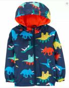 Carter's Boys Navy Dino Fleece Lined Jacket Size 2T 3T 4T 4 5/6 7