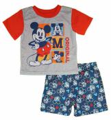 Mickey Mouse Toddler Boys 2-Piece Pajama Short Set Size 2T 3T 4T 