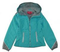 London Fog Big Girls' Turquoise Jersey Lined Jacket Size 4 5/6 6X