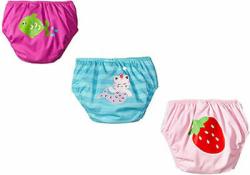 Kiko & Max Infant Girls Three Reusable Absorbant Swim Diaper Size S M 