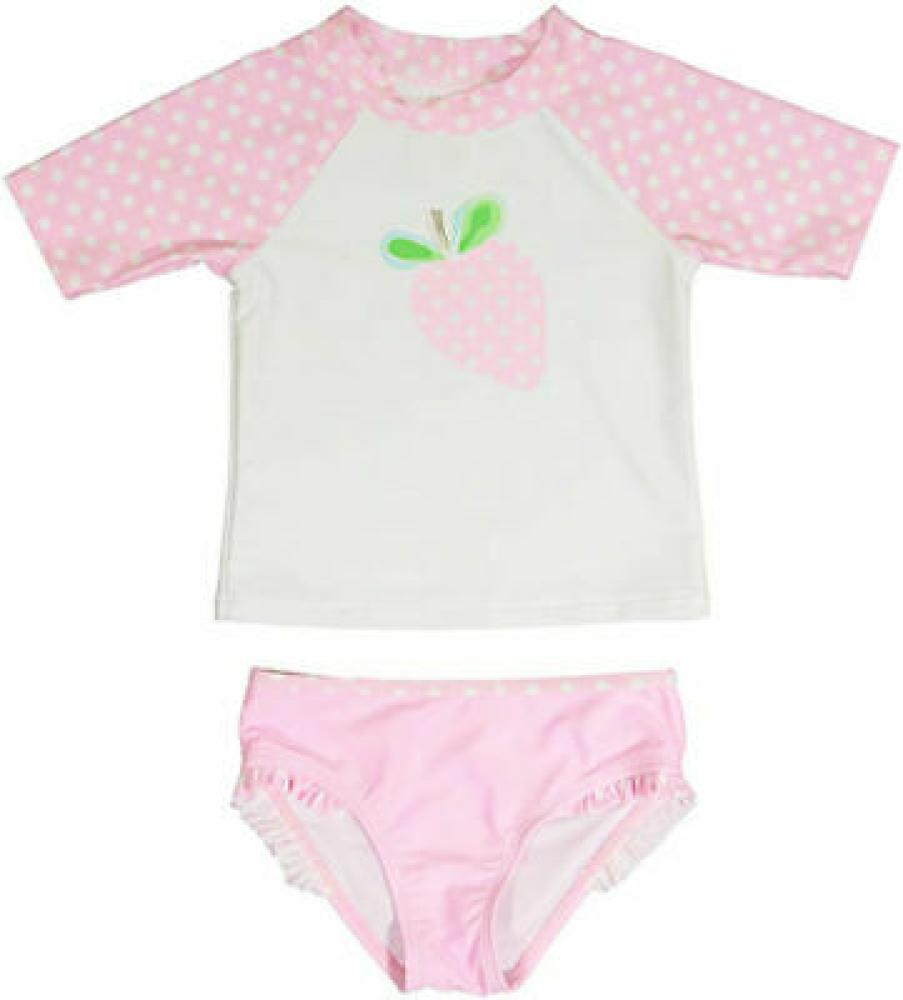Kiko & Max Girls 2pc Strawberry Rashguard Swim Set Size 2T 3T 4T 4 5 6 6X