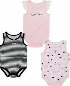 Calvin Klein Infant Girls 3pc Bodysuits Size 0/3M 3/6M 6/9M 12M 18M $40
