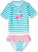 Kiko & Max Infant Girls 2pc Flamingo Rashguard Swim Set Size 12M 18M 24M