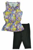 Kid Zone Girls Two-Piece Capri Legging Se Size 4