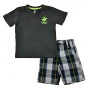 Beverly Hills Polo Club Toddler Boys Gray Top 2pc Short Set Size 2T 3T 4T $34